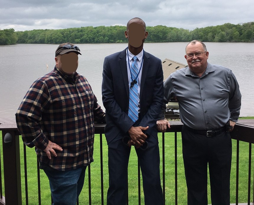 L-R: SSA John Doe, SA James Doe and article author Dick Fairburn. Due to the often covert nature of their work, the FBI agents' identities are masked.