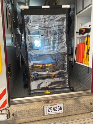 In response to safety concerns from front-line medics, Bossier Parish (Louisiana) EMS customized a PVC tubing-based patient isolation device, adding ports for medics to attend to patients from outside the device.