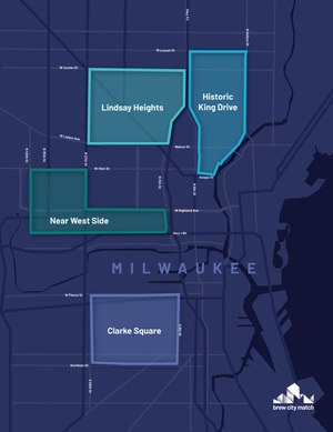 Brew City Match aims to bring back Milwaukee's Historic King Drive, North Avenue & Fond du Lac, and Cesar Chavez Drive corridors.
