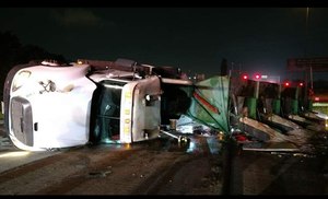 An experienced engine crew responds to a motor vehicle accident with a driver pinned. The officer requested HMRT to mitigate diesel spilling from the saddle tanks. Prior to HMRT arrival, firefighters did as they were trained and contained the runoff using a sand-like material from the trailer. They did not know until after HMRT arrived and contacted the company that the product was “floor sweep.” Floor sweep is an industry term for leftover product that falls on the floor, which is then swept up and sold at a cheaper price. It was essentially fertilizer that was mixed with diesel fuel.