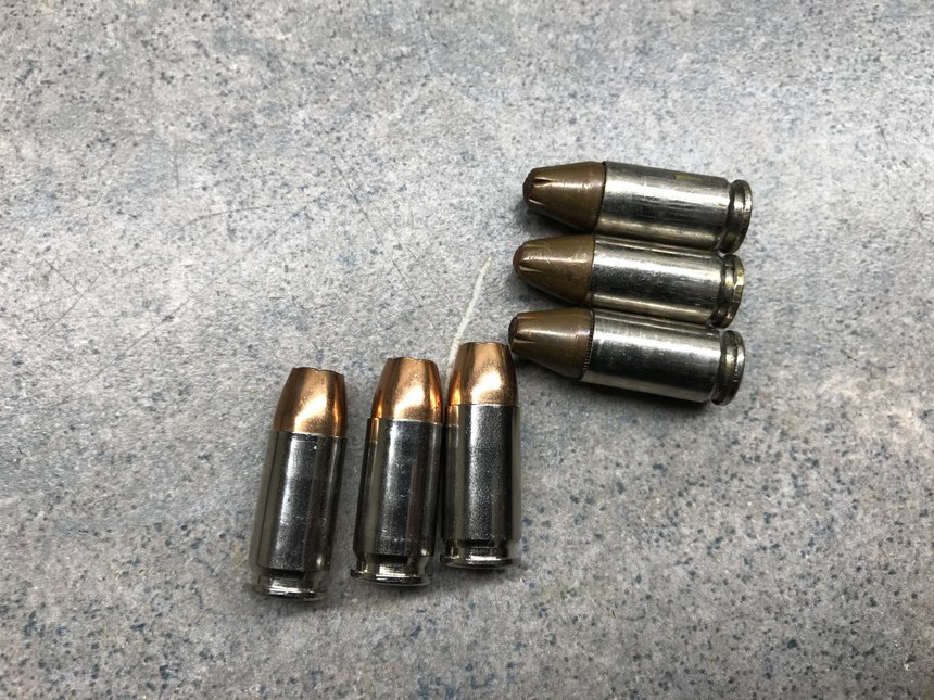 New ammo (left) compared to old carry ammo