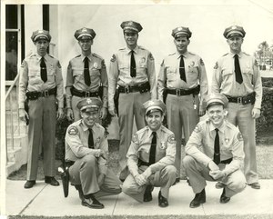 The author’s grandfather, who served as a reserve police officer in California in the 1960s, is pictured kneeling, lower left. (Photo/Chris Littrell)