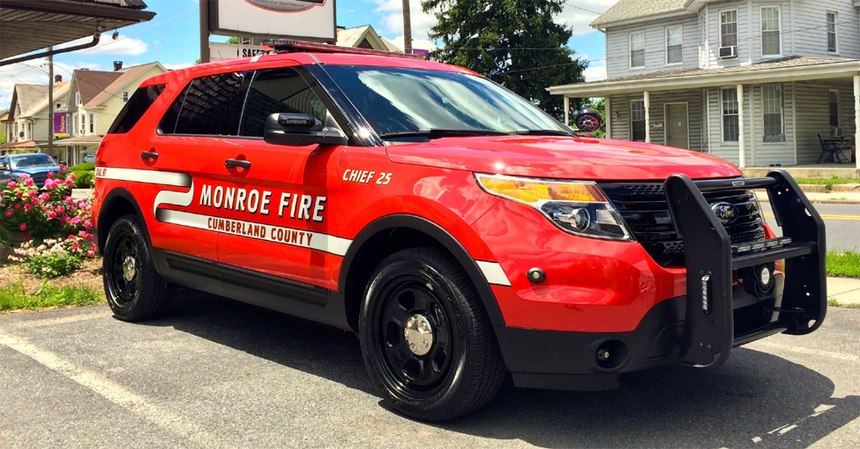 I capi pompieri possono arrivare sulla scena in veicoli separati, comunemente contrassegnati da SUV. (Photo/Monroe Fire Company)