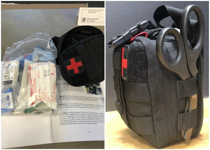 All students received a manual, an IFAK and all the gear in the bag, which includes multiple tourniquets, an airway device, an Israeli bandage and combat gauze. The kit as it came was outstanding. I simply added a pair of XShears to make it perfect!
