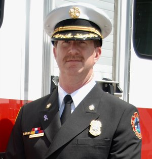 Chief Norvin Collins, fire chief of the San Juan Island (Washington) Fire District. 
