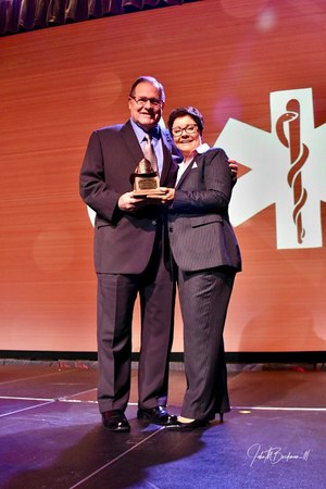 Chief Dennis Compton and Dr. Lori Moore-Merrell were honored with IAFC President’s Awards. (Photo/John M. Buckman III)