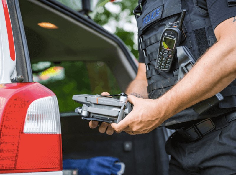 The Mavic 2 Enterprise extends officer’s capabilities while being small enough to fit in a glove box or hang on a utility belt.