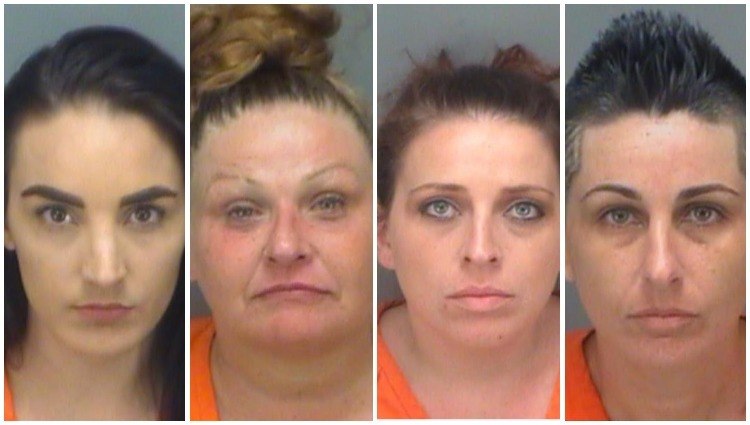 These four women are accused of smuggling drugs into the Pinellas County jail in recent weeks.