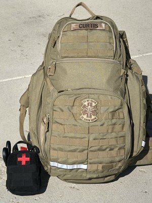 This 5.11 84 ALS Backpack is a medic’s portable dream for carrying a good array of first response medical gear. At a minimum, carry the small kit on the left.