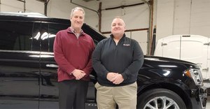 Damon Oaten, VP of ESI Equipment, left, with Chris Breslin, VP of sale for Atlantic.