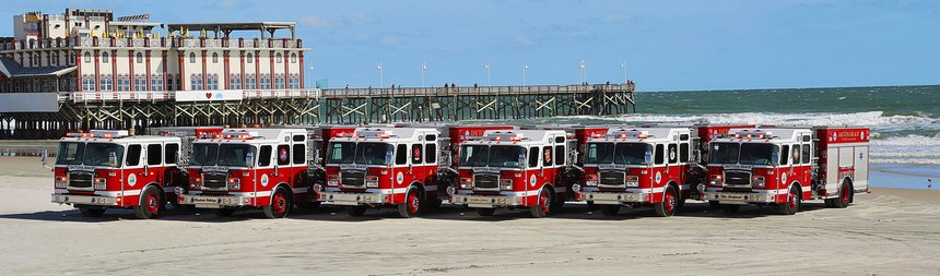 Daytona Beach Fire Department's all E-ONE fleet.