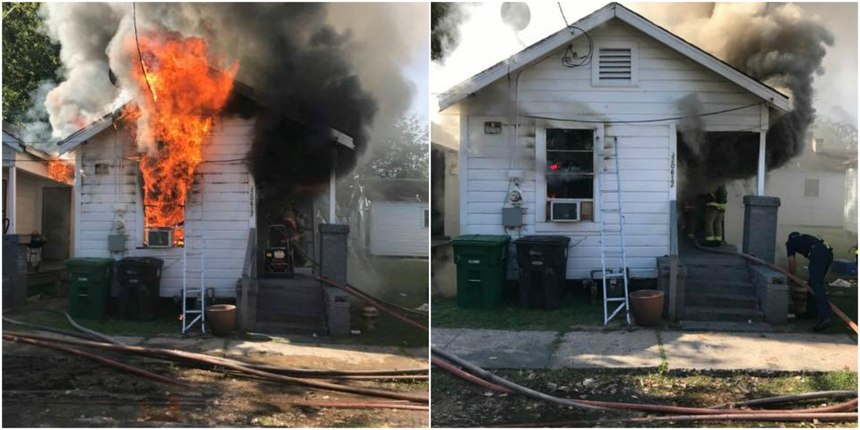 Attack crews entered this structure just prior to vertical ventilation. A small backdraft occurred and blew out the front window, resulting in high heat and rapid fire growth on the interior. The attack crew missed the initial fire room, as it was blocked by the front door as it opened. The attack crew that made this attack can tell you firsthand the benefits of vertical ventilation, as they experienced it from the inside. Vertical ventilation was accomplished prior to extinguishment, making conditions inside more tenable for the crew to accomplish their objective. (Photos/Chris DelBello)