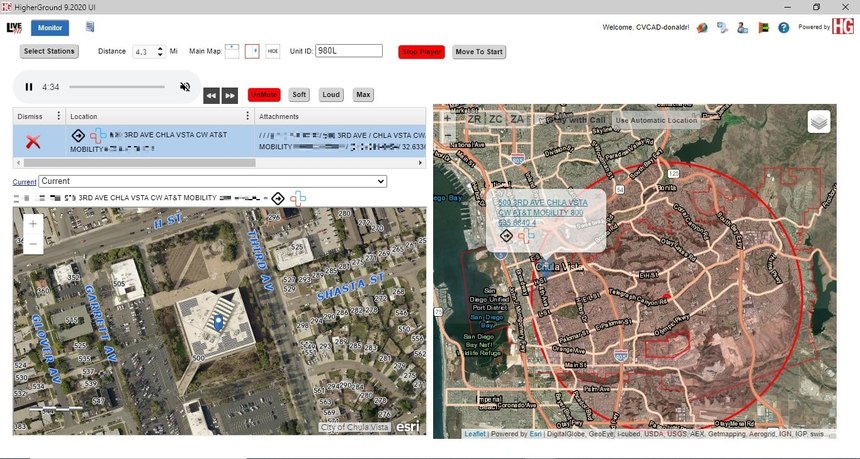 Officers can create a geofence around their vehicle allowing them to only stream 911 calls in their immediate area.