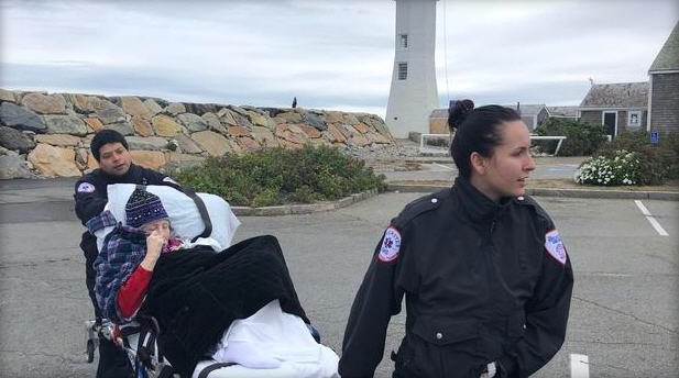 EMTs Brian Costa and Era Koreveshi helped grant Laura Mullins her final wish. (Photo/BAS)