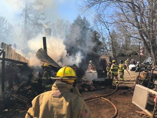 The barn itself was not occupied at the time of the fire, according to fire officials.