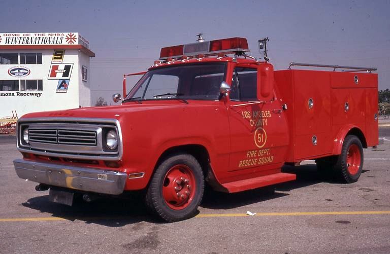 Los Angeles County Fire Department Squad 51 was made popular in the 1970's TV show "Emergency!"