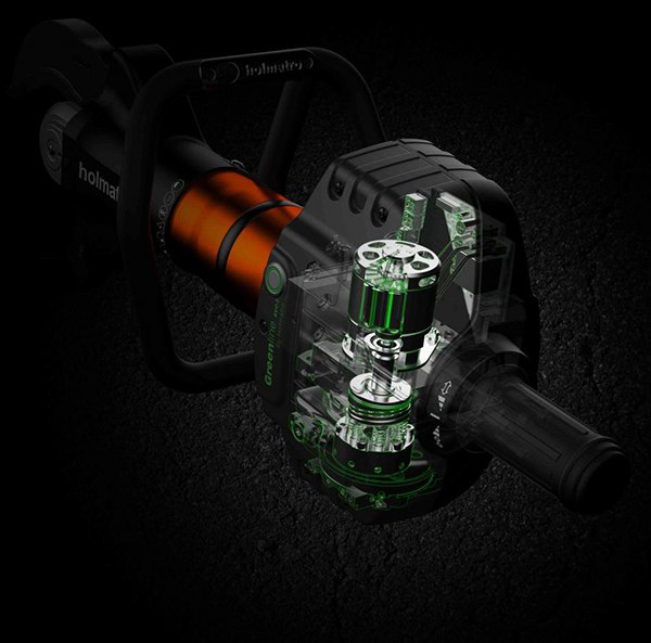 In Battery Tools the motor, pump, oil reservoir and hydraulic cylinders are constructed as one unit, enabling direct flow control.
