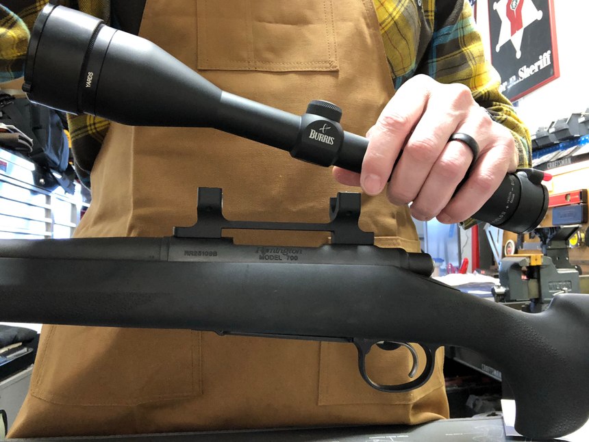 After making sure the Remington 700 was safe I removed the optic.