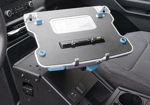 The B360 laptop vehicle docking station features Getac certified electronics with full port replication including HDMI, VGA, Serial, Ethernet, and USB allowing users to easily connect to their network and all peripherals for a complete desktop experience while on the road.