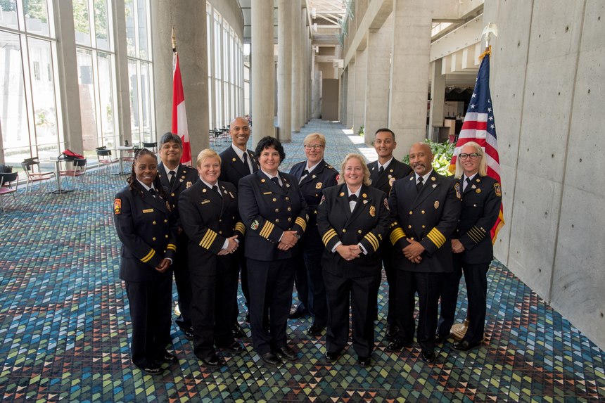 Chief Sommer (sixth from the left) was part of the first group of iDELP fellows, having just completed their two-year term in August 2019.