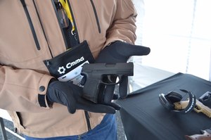 The P365 BB gun is the ultimate sub caliber training device. It has the same exact manual of arms as the 9mm, the same dimensions and it fits the same holster.