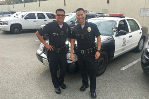 Kenji Inaba, right, with patrol partner Ryan Nguyen. (Photo/Courtesy of Kenji Inaba)