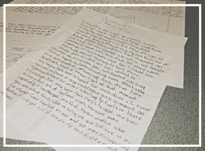 After 20 years, the letters from former students continue to pile up. (Photo/Linda Robson)