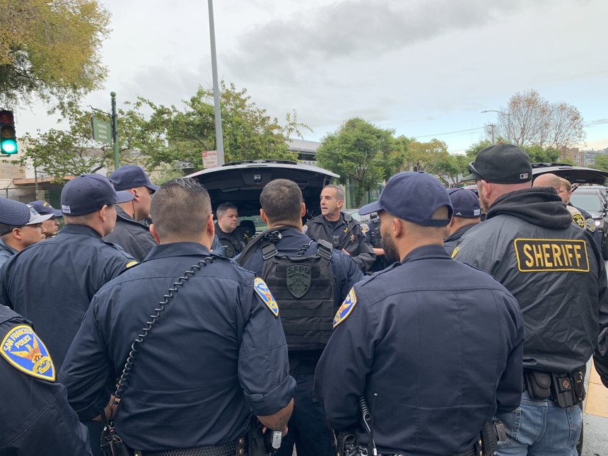 Debriefing is a key part of the training. (Photo/SFPD)