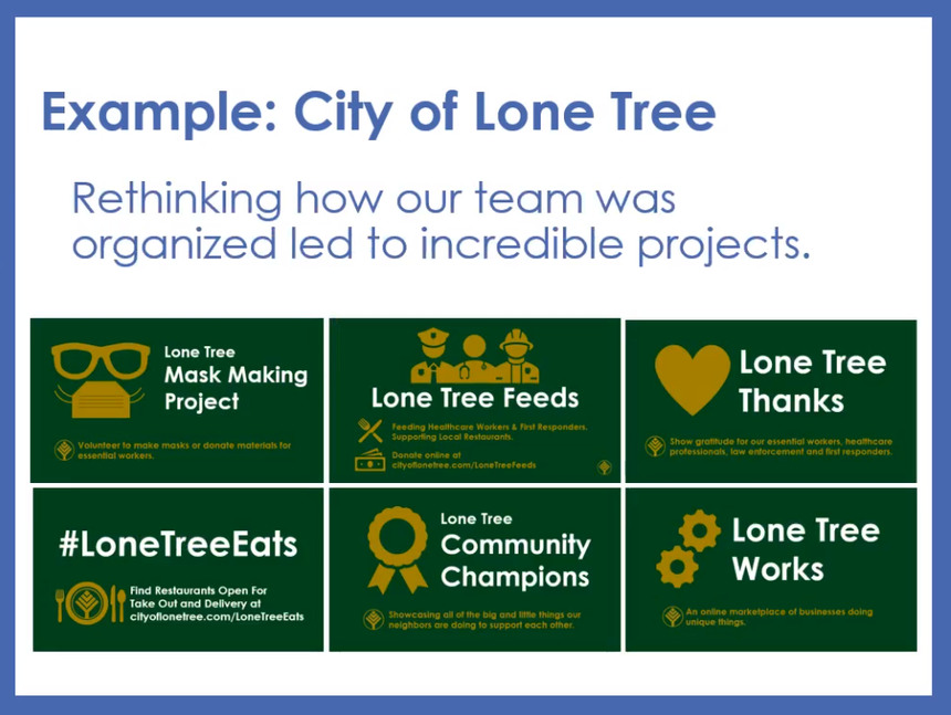 These City of Lone Tree programs are proof of what can happen when staff experimentation is nurtured.