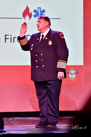 Fire Chief Gary Ludwig was sworn in as president of the IAFC, to take effect on Saturday, Aug. 10. (Photo/John M. Buckman III)