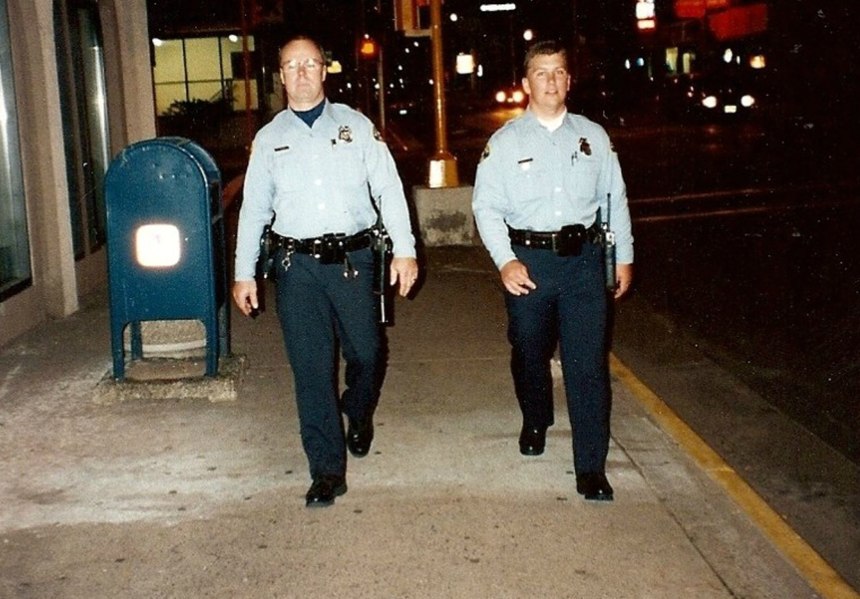 Because there were no prohibitions in place this father and son team had the unique opportunity to walk a 3rd shift beat together; a son literally walking in his father's footsteps.
