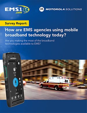 Survey report: How are EMS agencies using mobile broadband technology today? (white paper cover)