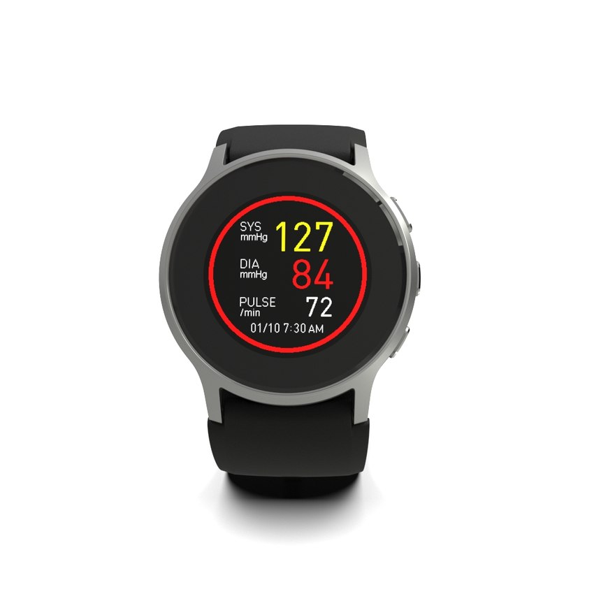The Omron HeartGuide comes equipped with an inflatable blood pressure cuff hidden behind the wrist band that works just like the one your doctor uses.