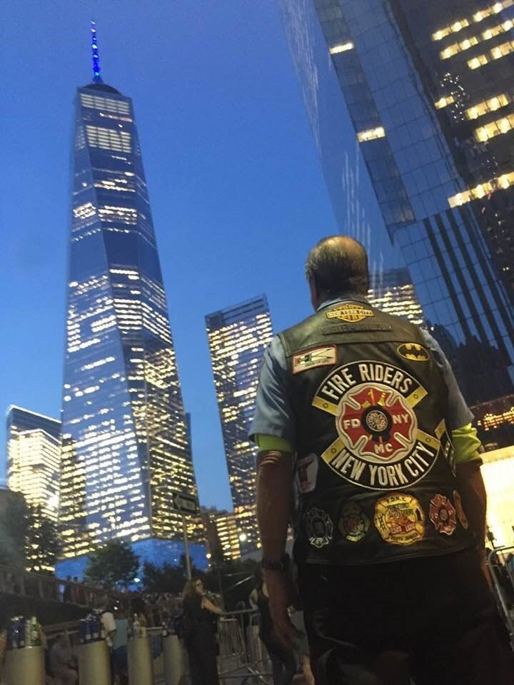 Last year was the first time Denis had been to the WTC on 9/11. He plans to ride in again this year.