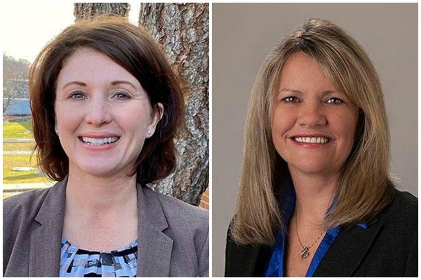 Left to right: Erica Austin, JD, MHR, CHC, CPHC; Kim Stanley, CAC.