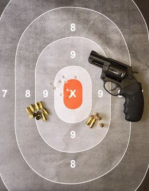 The first ten shots grouped well at 21 feet. The Pitbull fired all kinds of ammunition accurately without fail.