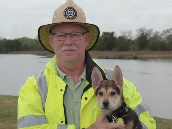 North Charleston Fire Department Captain Paul Bryant and Rocky.