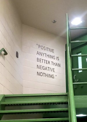 A quote painted on the wall inside the Yavapai County jail's mental health unit.