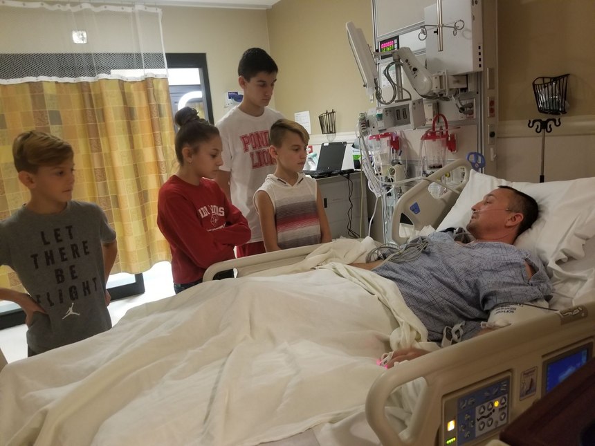 Within hours of landing in the emergency room due to knee pain on Thanksgiving Day, doctors informed Firefighter Gary Weiland he would need to have his leg amputated.