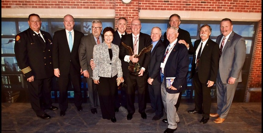 Chief Russell Sanders was presented the Mason Lankford Fire Service Leadership Award.