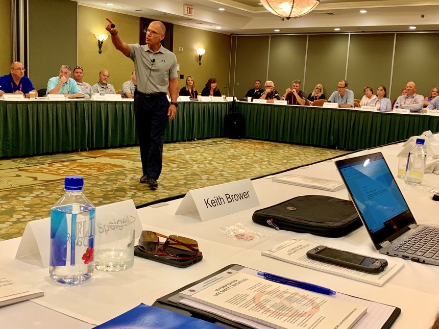 Kingsburg (California) Fire Chief Tim Sendelbach challenges the team to “move the ball forward” and work with external partners.