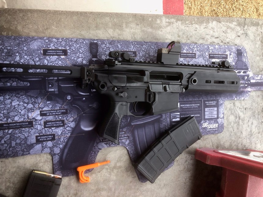 The compact SIG MCX RATTLER is an attention getter when it barks.