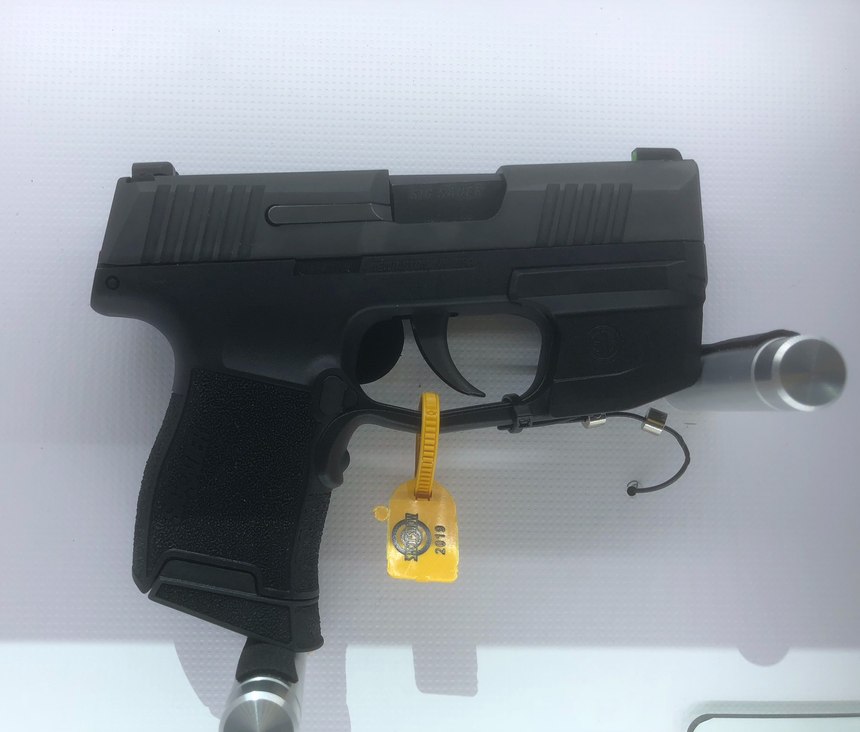 SIG’s FOXTROT365 weapon light mounts to the equipment rail on the P365. Pressing the button on the frontstrap occurs naturally when the pistol is gripped.