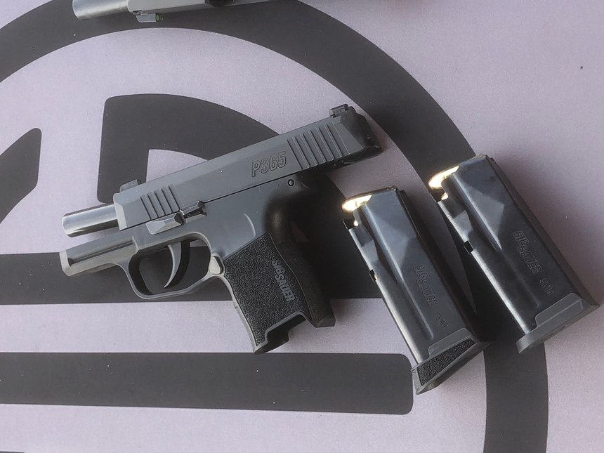 Sig offers 10 round magazines with standard and finger rest floorplates, as well as a 12 round option for the P365.