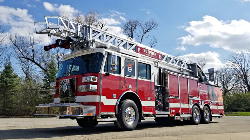 The aerial is also capable of 108 feet of vertical reach and 98 feet, 8 inches of horizontal reach.