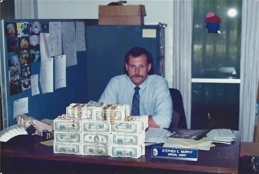 Small cash and jewelry seizure from two "smurf" money collectors, Miami, Florida, summer 1990.