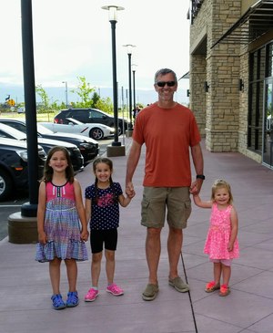 Don Soltis with his granddaughters Olivia, Lilah and Allie (from left to right.)