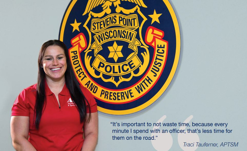 Athletic trainer Traci Tauferner, who coordinates the SPPD's wellness program, had to convince the officers she was on their side.