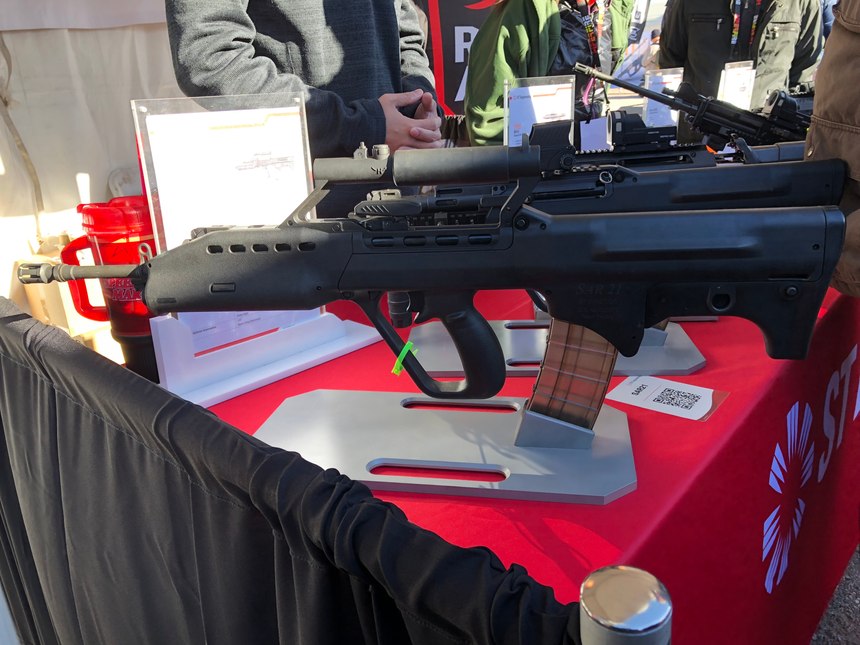 The SAR21 rifle offers high firing accuracy. 