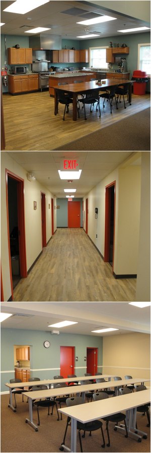 How the designers integrated the color scheme throughout the station.